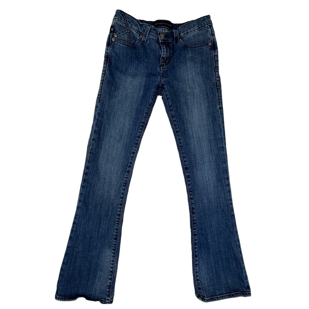 Rock & Republic Kasandra Boot Cut Women's Jeans Sz 6 M Button Pocket Low Rise